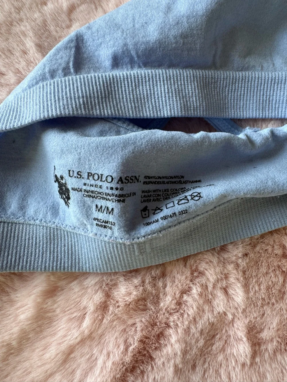 3 Pack U.S. Polo Assn. Girls Bralettes Size Medium